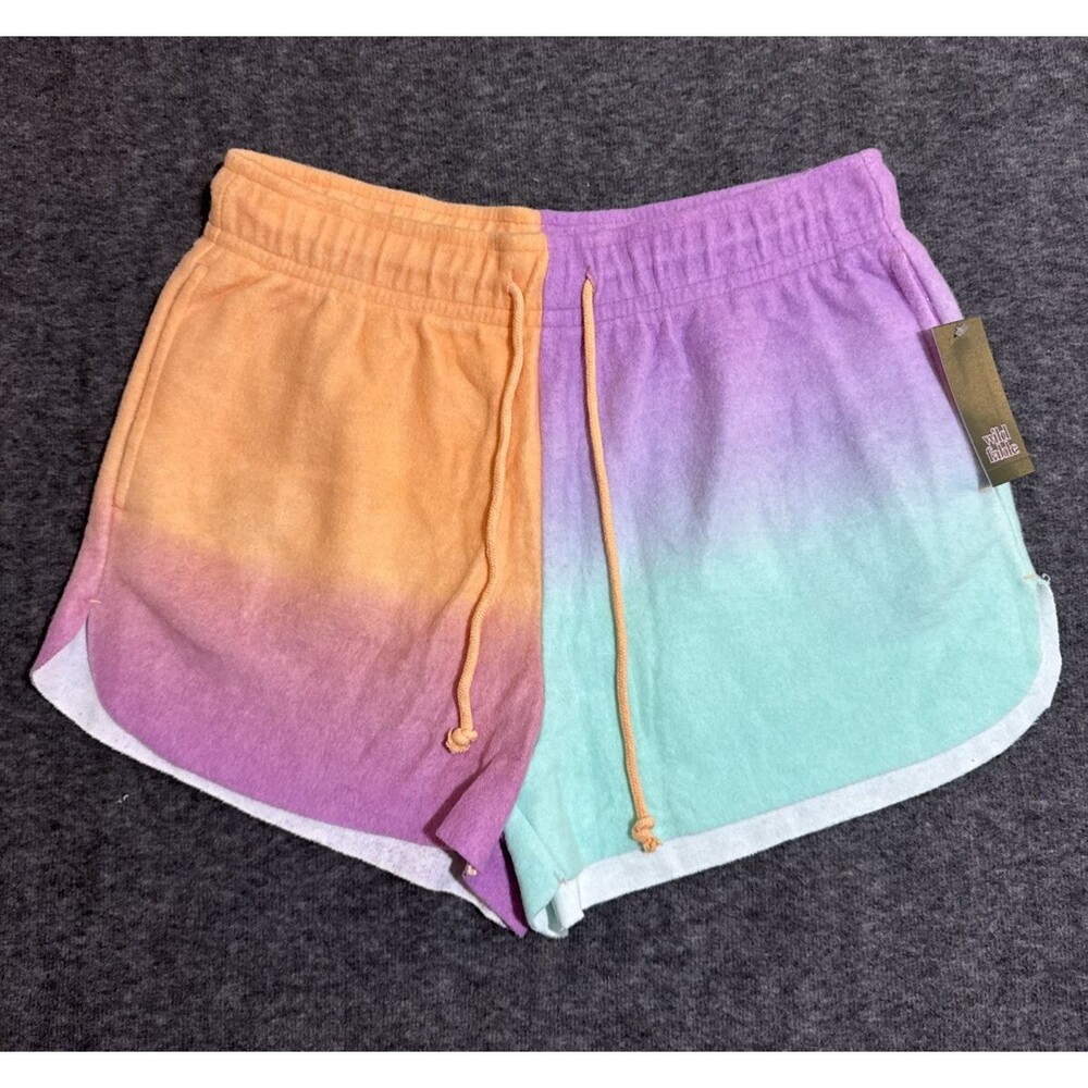Wild Fable Women's Shorts Fleece Multi Color Purple Extra Large
